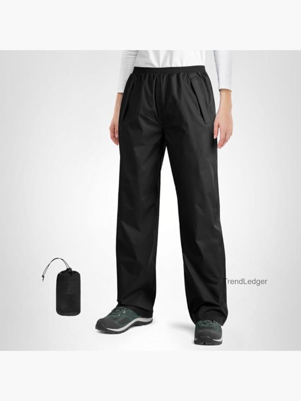 Packable Waterproof Rain Pants Lightweight Windproof for Hiking Golf